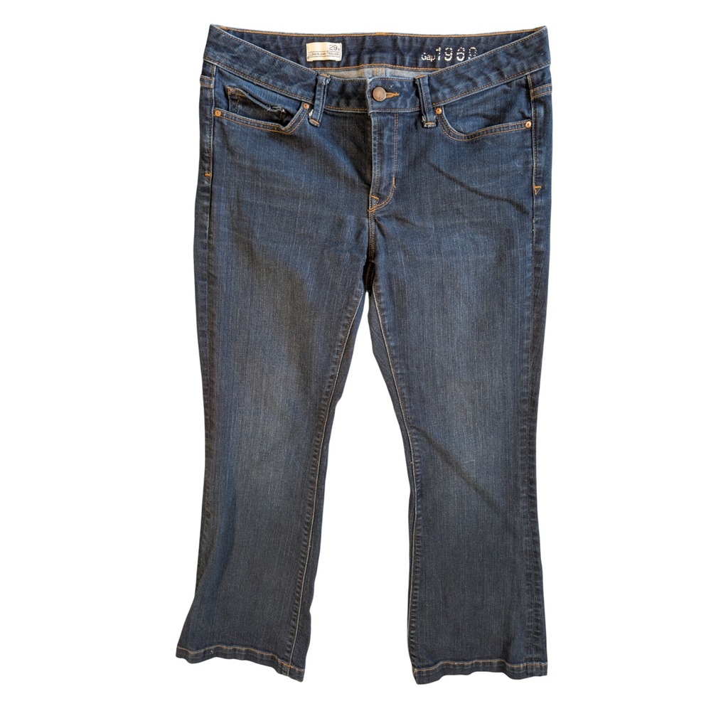 Gap Women's 1969 Long & Lean Trouser Low Rise Dark Wash Denim Jeans Size 29s 226